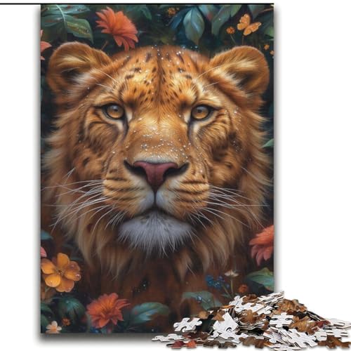 2000-teiliges Puzzle für Erwachsene, Blumenlöwe, Lernspiele, Heimdekoration, Lernspiel für Geburtstag, Weihnachten, 70x100cm 2000-teiliges Puzzle für Erwachsene, Blumenlöwe, Lernspiele, Heimdekoration, Lernspiel für Geburtstag, Weihnachten, 70x100cm von LYXIANY