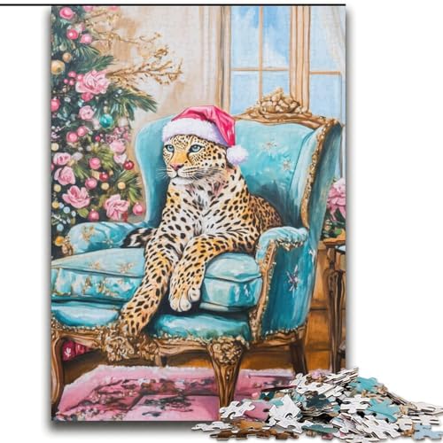 2000-teiliges Puzzle für Erwachsene, Geschenk, Leopard auf dem Sofa, dekomprimierendes intellektuelles Lernspielzeug, geeignet für Paare ab 14 Jahren, 70x100cm von LYXIANY