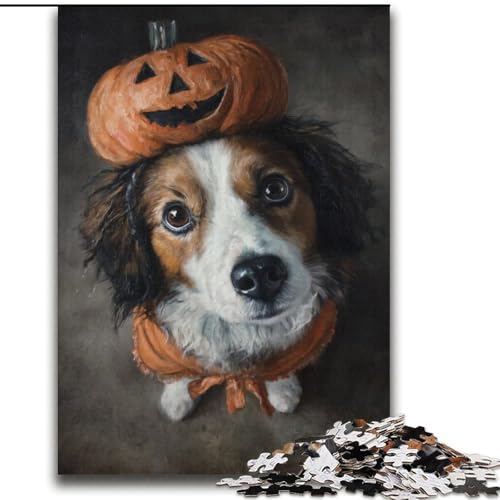 2000-teiliges Puzzle für Erwachsene, Halloween-Hunde, Lernspiele, Heimdekoration, Lernspiel für Geburtstag, Weihnachten, 70x100cm von LYXIANY