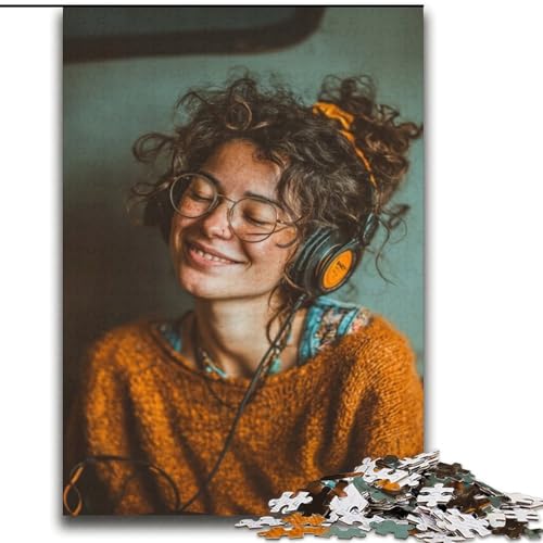 2000-teiliges Puzzle für Erwachsene, Teenager, Mädchen, die Musik hören, hilft dem Gehirn, süchtig machendes Spielzeug zu trainieren, um Geduld zu fördern, perfekte Dekoration, 70x100cm 2000-teiliges Puzzle für Erwachsene, Teenager, Mädchen, die Musik hören, hilft dem Gehirn, süchtig machendes Spielzeug zu trainieren, um Geduld zu fördern, perfekte Dekoration, 70x100cm von LYXIANY