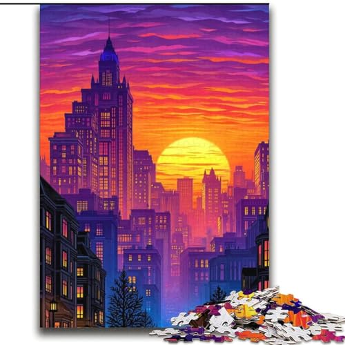 2000-teiliges Puzzle für Erwachsene und Jugendliche, Stadtstraßenszene, Lernspiele, Heimdekoration, geeignet für die Schreibtischdekoration, 70x100cm von LYXIANY