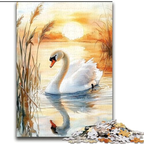 2000-teiliges Puzzle für Erwachsene und Jugendliche, weißer Schwan, Spielzeug, Lernspiele, Stressabbau, tolle Geschenke und Spielzeuge, 70x100cm von LYXIANY