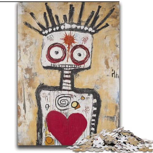 2000-teiliges Puzzle für Erwachsene und Jugendliche im Basquiat-Stil, Familienunterhaltungsspielzeug mit passendem Poster und Quizblatt, 70x100cm von LYXIANY