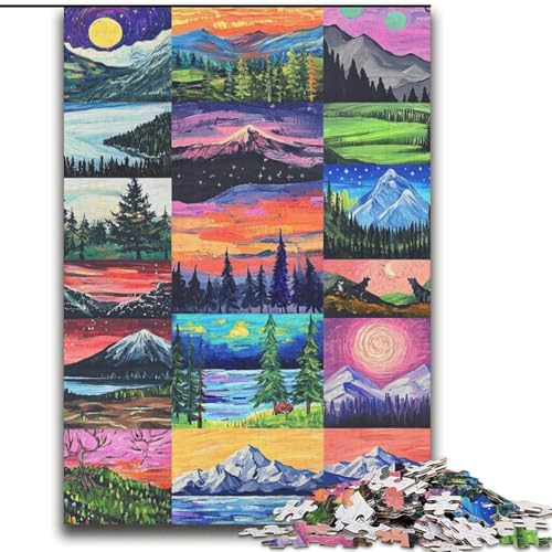 2000-teiliges Puzzle für Teenager, Aurora-Collage, zum Dekomprimieren, intellektuelles Lernspielzeug, Wichtelgeschenke, 70x100cm von LYXIANY