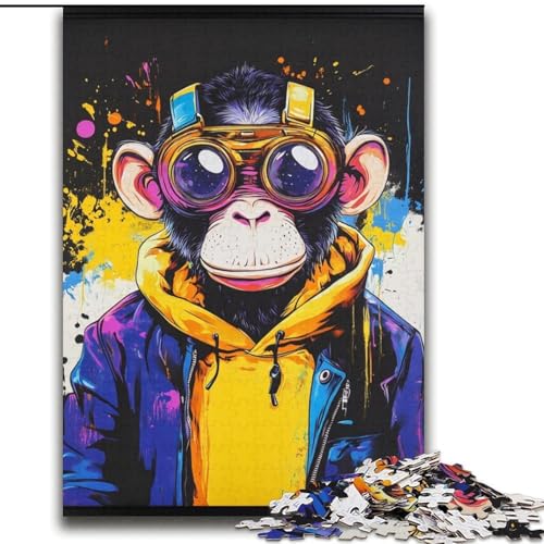2000-teiliges Puzzle mit Affenmotiv für Erwachsene und Jugendliche, anspruchsvolles Spiel und Lernspiel für die ganze Familie zum Geburtstag, zu Weihnachten (70x100cm) von LYXIANY