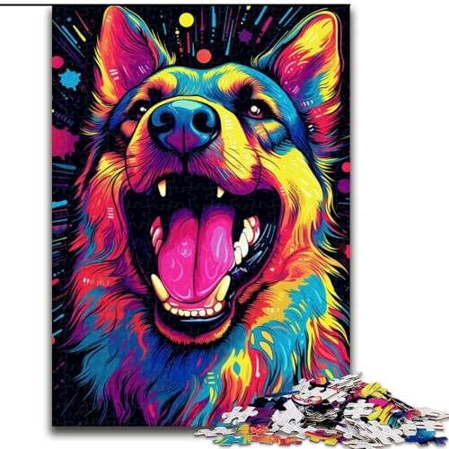 A Happy Naughty Dog 1000-teiliges Puzzle für Erwachsene aus Holz zur Heimdekoration, ideales Weihnachts- und Neujahrsgeschenk für Teenager, Größe 50x75cm A Happy Naughty Dog 1000-teiliges Puzzle für Erwachsene aus Holz zur Heimdekoration, ideales Weihnachts- und Neujahrsgeschenk für Teenager, Größe 50x75cm von LYXIANY