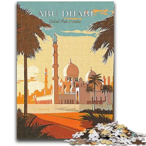 Abu Dhabi Reise-Puzzle mit 1000 Teilen für Erwachsene und Jugendliche, lustige Spiele, jedes Teil ist einzigartig – anspruchsvolles Familienspiel (38x26cm) von LYXIANY