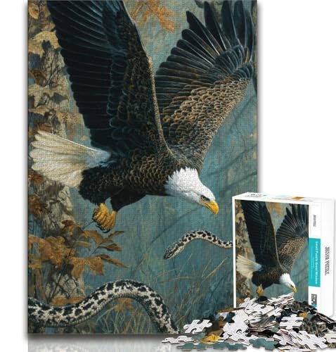 Adler-Puzzle für Erwachsene, 1000 Teile, Staycation – Zeit totschlagen mit vollständig ineinandergreifenden, zufällig geformten Teilen (38x26cm) von LYXIANY