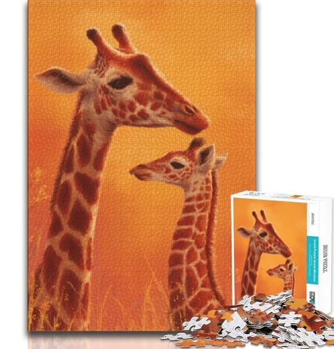 Afrikanische Giraffe, 1000-teiliges Puzzle für Erwachsene und Jugendliche, Quizspiel, Wanddekoration, einzigartige Geburtstags, 50x75cm Afrikanische Giraffe, 1000-teiliges Puzzle für Erwachsene und Jugendliche, Quizspiel, Wanddekoration, einzigartige Geburtstags, 50x75cm von LYXIANY