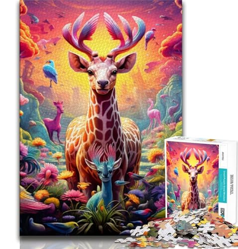 Afrikanische Tiere 1000-teiliges Puzzle für Erwachsene, Geschenke, dekomprimierendes intellektuelles Lernspielzeug, perfekte Dekoration (50x75cm) von LYXIANY