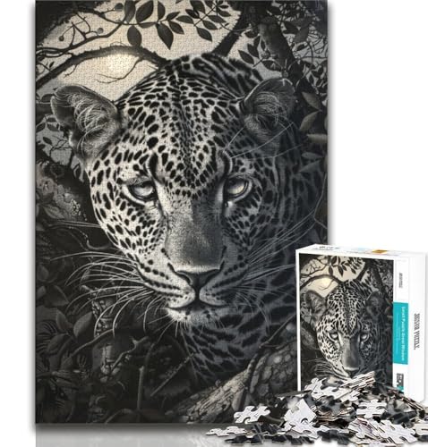 Afrikanischer Leopard, 1000-teiliges Puzzle für Erwachsene und Jugendliche, Quizspiel, Wanddekoration, einzigartige Geburtstags, 38x26cm von LYXIANY