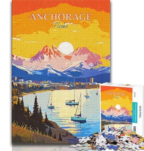Alaska Anchorage Reise-Puzzle für Erwachsene, 1000-teiliges Puzzle, Denkspiel, Wanddekoration, einzigartige Geburtstags, 50x75cm Alaska Anchorage Reise-Puzzle für Erwachsene, 1000-teiliges Puzzle, Denkspiel, Wanddekoration, einzigartige Geburtstags, 50x75cm von LYXIANY