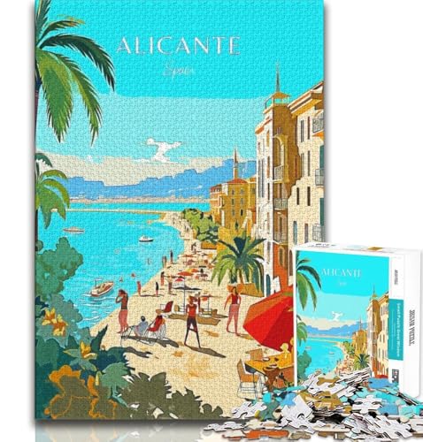 Alicante, Spanien, Reise-Puzzle für Erwachsene, 1000 Teile, anspruchsvolles Spiel und Familienspiel, ganze Familie, 38x26cm von LYXIANY
