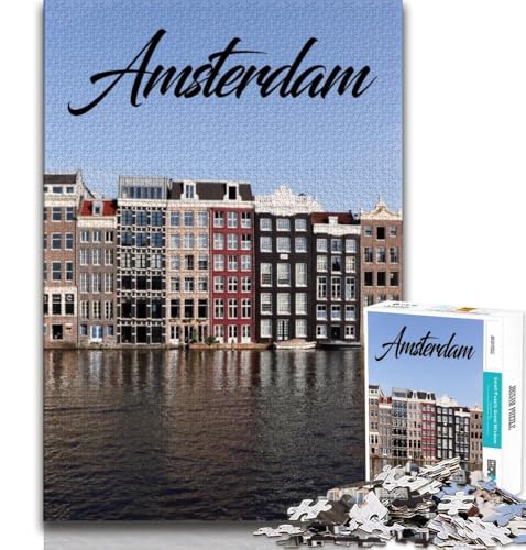Amsterdam 1000-teiliges Puzzle für Teenager, Lernspielzeug, ganze Familie, 50x75cm Amsterdam 1000-teiliges Puzzle für Teenager, Lernspielzeug, ganze Familie, 50x75cm von LYXIANY