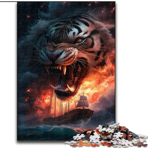Anime Art Tiger 1000-teiliges Puzzle Anspruchsvolles Denkspiel – Entspannendes Spielzeug für Teenager, Größe 50x75cm Anime Art Tiger 1000-teiliges Puzzle Anspruchsvolles Denkspiel – Entspannendes Spielzeug für Teenager, Größe 50x75cm von LYXIANY