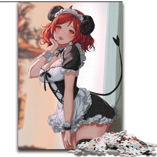 Anime Cat Maid Puzzle für Erwachsene 1000 Teile, für 14+ Trainieren Sie Ihr Gehirn und Ihre Hände Weihnachtsspielgeschenke (26x38cm) von LYXIANY