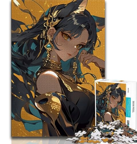 Anime Catwoman 1000-teiliges Puzzle für Erwachsene und Jugendliche, Denkspiel, Wanddekoration, einzigartige Geburtstags (38x26cm) von LYXIANY