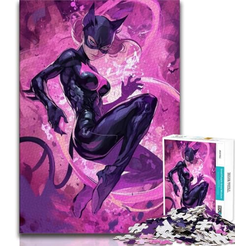 Anime Catwoman Puzzle 1000 Teile für Teenager, Denkspiel, Wanddekoration, einzigartige Geburtstags (50x75cm) von LYXIANY