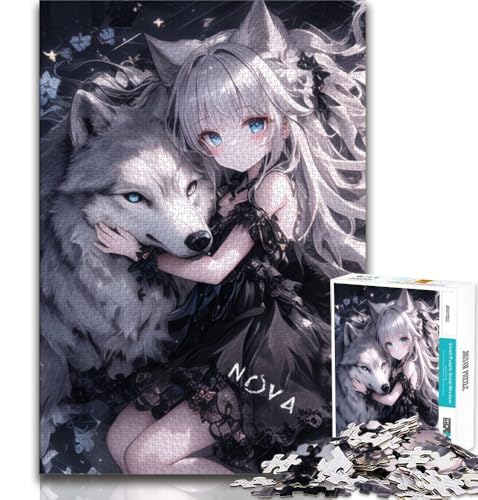 Anime-Dämonenmädchen-Puzzles für Erwachsene, 1000 Puzzles, anspruchsvoll zu vervollständigen, Aber lustig und humorvoll, einzigartige Heimdekoration und Geschenke (38x26cm) von LYXIANY