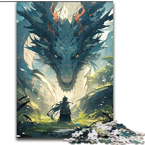 Anime-Drachen-Puzzles für Erwachsene und Teenager, geeignet für Kinder ab 14 Jahren, Geschenkideen zur Verbesserung des Gedächtnisses (26x38cm) von LYXIANY