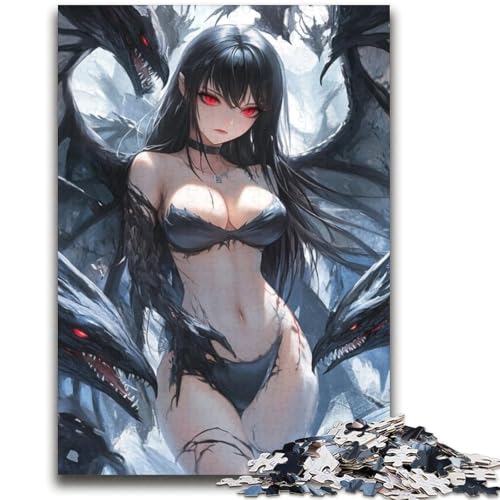 Anime Dragon Girl Puzzle für Teenager, 1000 Teile, Lernspiel, Herausforderung, Spielzeug, Wanddekoration, einzigartige Geburtstags (38x52cm) von LYXIANY