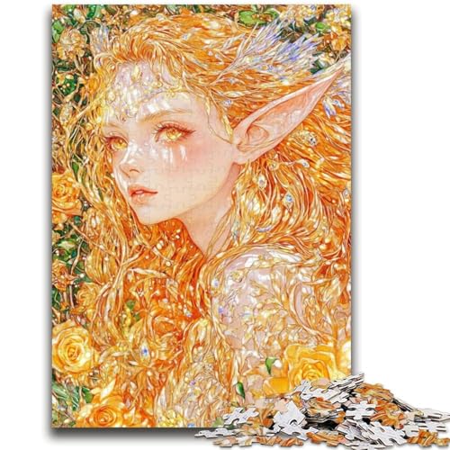 Anime-Elf-Mädchen-Puzzle mit 1000 Teilen für Erwachsene und Jugendliche, anspruchsvoll zu vervollständigen, Aber unterhaltsames und humorvolles Lernspiel zum Geburtstag (50x75cm) von LYXIANY