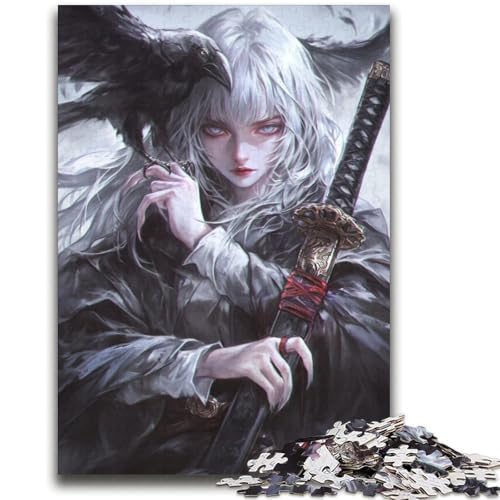 Anime-Engel-Puzzle 1000 Teile für Teenager-Geschenke, Quizspiel, Wanddekoration, einzigartige Geburtstags (38x52cm) von LYXIANY
