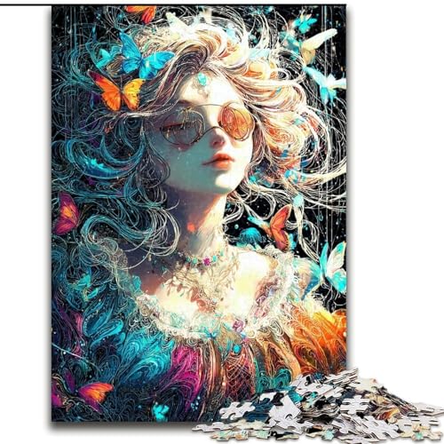 Anime-Mädchen-Puzzle für Teenager, 1000 Teile, hilft dem Gehirn, süchtig machendes Spielzeug zu trainieren, um Geduld zu fördern, einzigartiges Herausforderungsspiel (50x75cm) von LYXIANY