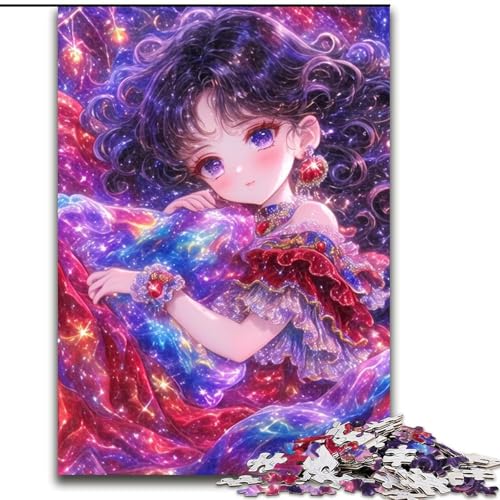 Anime-Mädchen-Puzzles für Teenager, 1000-teiliges Puzzle, Familienaktivität, Spaß zu Hause, Geburtstagsgeschenk, Reisegeschenke (Größe 26x38cm) von LYXIANY
