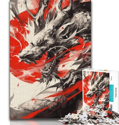Aquarell-Drachen-Puzzle, 1000 Teile, für Erwachsene, Lernspielzeug, Familienspiele mit passendem Poster und Quizblatt, 50x75cm Aquarell-Drachen-Puzzle, 1000 Teile, für Erwachsene, Lernspielzeug, Familienspiele mit passendem Poster und Quizblatt, 50x75cm von LYXIANY