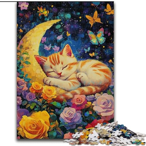 Art Cat Puzzle 1000 Teile für Teenager, interessante Stressreduzierung, Eltern-Kind-Interaktion (Größe 50x75cm) von LYXIANY