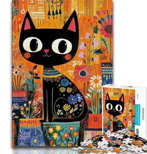 Art Cat Puzzles für Erwachsene 1000 Teile Puzzle, Denkspiel Wanddekoration Einzigartige Geburtstags 50x75cm Art Cat Puzzles für Erwachsene 1000 Teile Puzzle, Denkspiel Wanddekoration Einzigartige Geburtstags 50x75cm von LYXIANY
