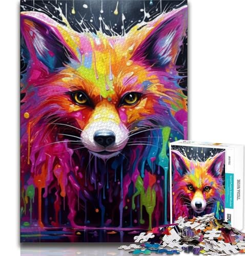 Art Fox 1000-teiliges Puzzle für Erwachsene und Jugendliche, Denkspiel, Wanddekoration, einzigartige Geburtstags (38x26cm) von LYXIANY
