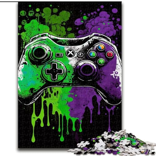 Art Neon Game 1000-teiliges Puzzle für Erwachsene, Holzpuzzle für Erwachsene, anspruchsvolles DIY-Denkspiel für Teenager, Größe 50x75cm von LYXIANY