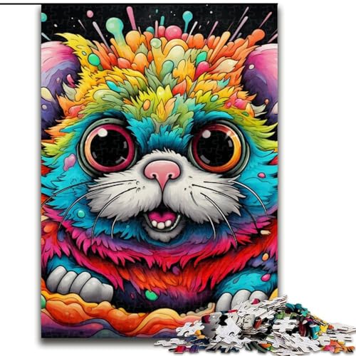 Art Niedliches Eichhörnchen-Puzzle, 1000 Teile, für Erwachsene, anspruchsvolle Puzzles, interaktives Familienspiel, DIY-Heimdekor, Gehirn-Herausforderung, Geschenk, Größe 38x26cm von LYXIANY