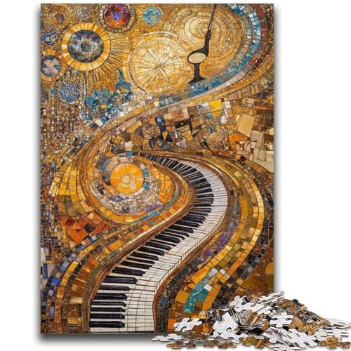 Art Piano 1000-teiliges Puzzle für Erwachsene, Geschenke, Lernspiele, Heimdekoration, als Geschenk für die ganze Familie (50x75cm) von LYXIANY