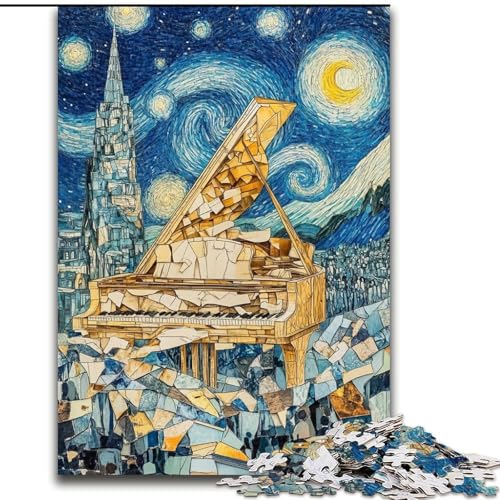 Art Piano 1000-teiliges Puzzle für Erwachsene und Jugendliche, Staycation-Zeitvertreib-Geburtstagsgeschenk, Geschenke, Wandkunst für 14+ (Größe 26x38cm) von LYXIANY