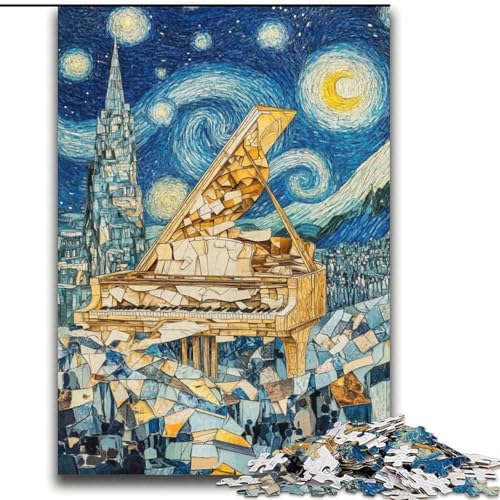 Art Piano 2000-teiliges Puzzle für Erwachsene und Jugendliche, Herausforderung für die Gehirnintelligenz, süchtig machendes Spielzeug für die Heimdekoration (70x100cm) von LYXIANY