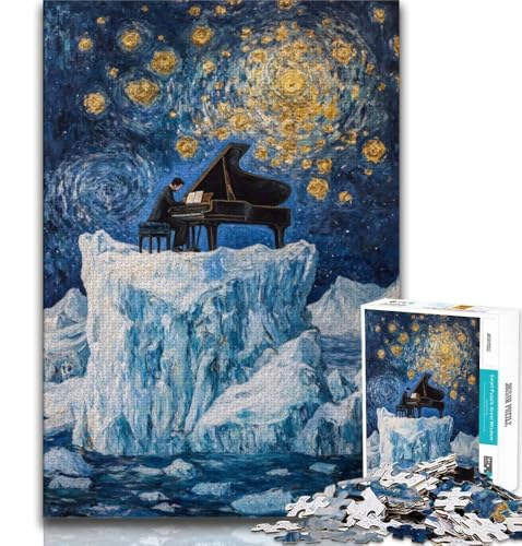 Art Piano Puzzle 1000 Teile für Teenager Geschenke, anspruchsvolles Spiel und Familienspiel Wanddekoration Einzigartige Geburtstags 50x75cm von LYXIANY
