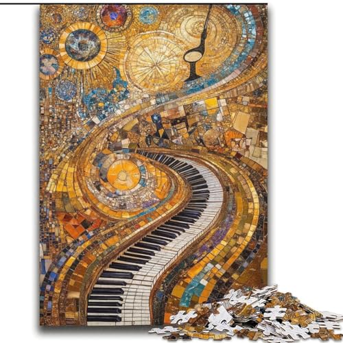 Art Piano Puzzle 2000 Teile für Erwachsene und Jugendliche, anspruchsvolles Spiel und Familienspiel mit passendem Poster und Quizblatt (70x100cm) von LYXIANY