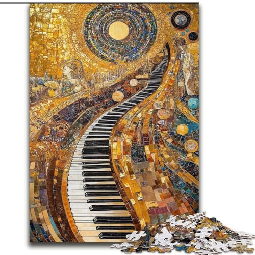 Art Piano Puzzle für Teenager, 1000 Teile, hilft dem Gehirn, süchtig machendes Spielzeug zu trainieren, um Geduld zu fördern, einzigartiges Herausforderungsspiel (26x38cm) von LYXIANY