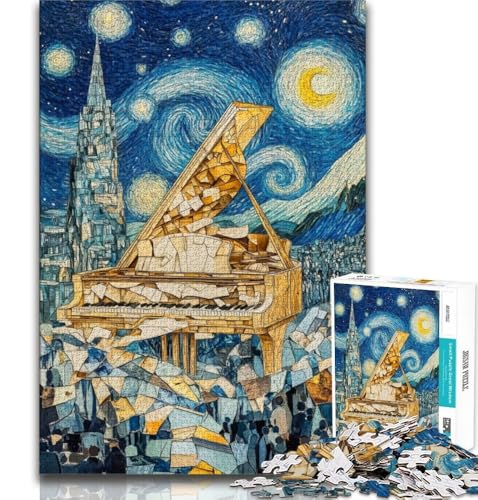 Art Piano Puzzles für Erwachsene 1000 Puzzles, Familienspiel, Stressabbau, schwierige Herausforderung, Wichtelgeschenke, 50x75cm Art Piano Puzzles für Erwachsene 1000 Puzzles, Familienspiel, Stressabbau, schwierige Herausforderung, Wichtelgeschenke, 50x75cm von LYXIANY