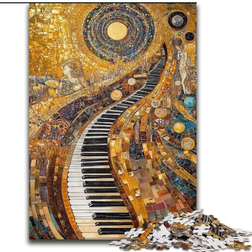 Art Piano Puzzles für Erwachsene und Jugendliche, 1000 Teile, anspruchsvolles Spielspielzeug, Wanddekoration, einzigartige Geburtstags (50x75cm) von LYXIANY
