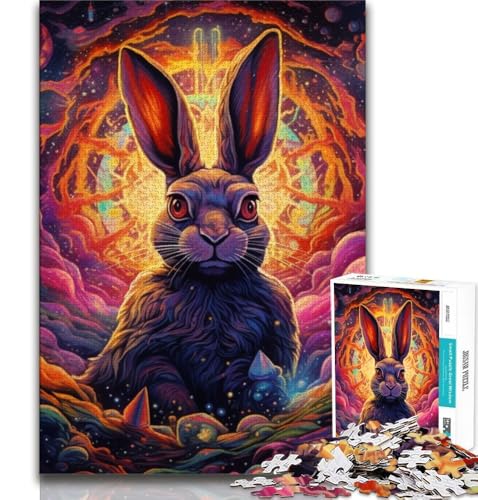 Art Rabbits 1000-teiliges Puzzle für Erwachsene und Jugendliche, Denkspiel, Wanddekoration, einzigartige Geburtstags (38x26cm) von LYXIANY