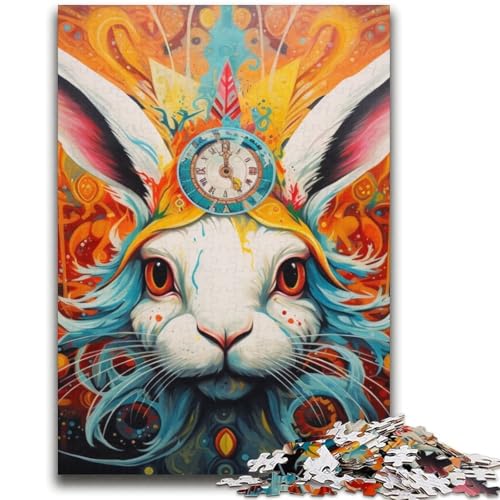 Art Rabbits Puzzle für Erwachsene, 1000 Teile, anspruchsvoll zu vervollständigen, Aber unterhaltsames und humorvolles Lernspiel zum Geburtstag (38x52cm) von LYXIANY