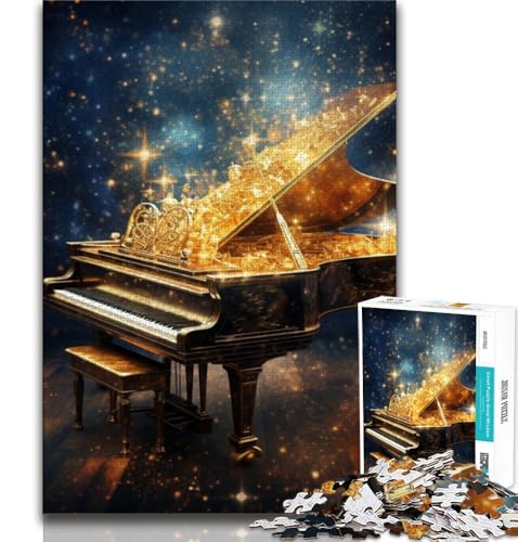 Art Star Piano-Puzzle mit 1000 Teilen, Geschenk für Erwachsene, Stressabbau, Zeitvertreib zu Hause, mit passendem Poster und Quizblatt (50x75cm) von LYXIANY