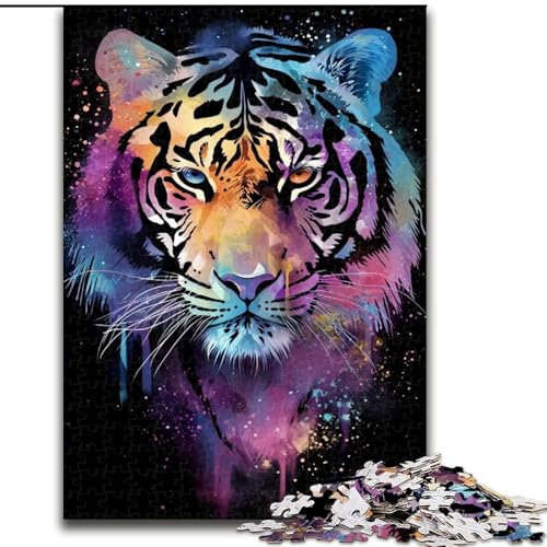 Art Tiger Puzzles für Erwachsene und Jugendliche, 1000 Teile, geeignet für Kinder ab 14 Jahren, Familienspaß, ganze Familie (50x75cm) von LYXIANY