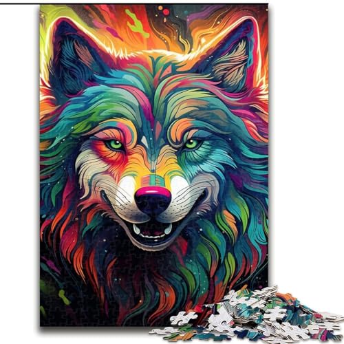 Art Wolf Puzzle, 1000 Teile für Erwachsene, Holzpuzzle für Erwachsene, ideal für Familienspaß, Entspannung, 50x75cm Art Wolf Puzzle, 1000 Teile für Erwachsene, Holzpuzzle für Erwachsene, ideal für Familienspaß, Entspannung, 50x75cm von LYXIANY