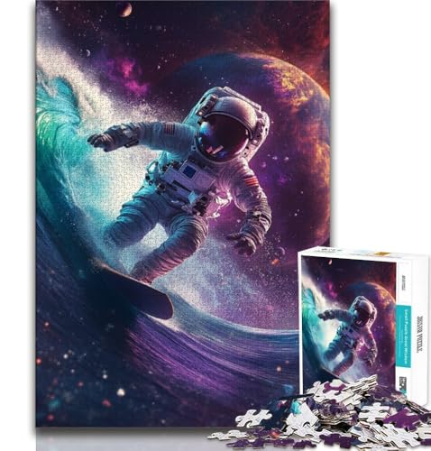 Astronaut Surfing 1000-teiliges Puzzle für Erwachsene und Jugendliche, Quizspiel, Wanddekoration, einzigartige Geburtstags, 50x75cm Astronaut Surfing 1000-teiliges Puzzle für Erwachsene und Jugendliche, Quizspiel, Wanddekoration, einzigartige Geburtstags, 50x75cm von LYXIANY
