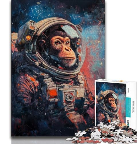 Astronauten-AFFE-Puzzle für Erwachsene, 1000 Teile, anspruchsvoll zu vervollständigen, Aber lustig und humorvoll, mit passendem Poster und Quizblatt, 50x75cm Astronauten-AFFE-Puzzle für Erwachsene, 1000 Teile, anspruchsvoll zu vervollständigen, Aber lustig und humorvoll, mit passendem Poster und Quizblatt, 50x75cm von LYXIANY